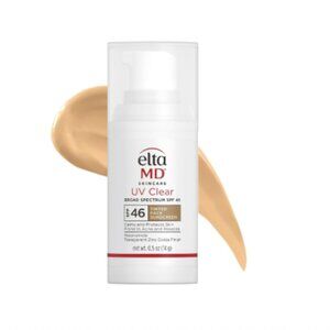 EltaMD UV Clear Tinted Face Sunscreen, SPF 46 Oil- Free with Zinc Oxide 0.5 oz